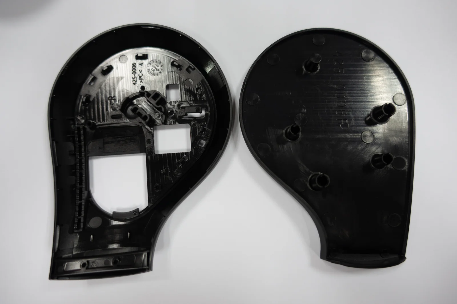 Production part and masking geometry seen from the interior.