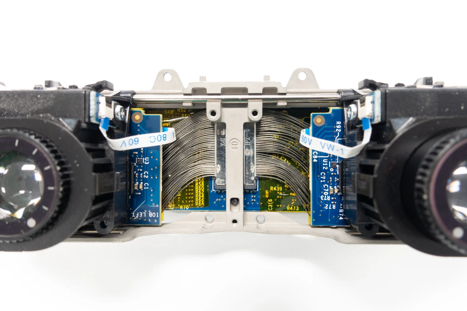 An exposed optical assembly. I used this photograph in the system assembly instructions I created to support production.