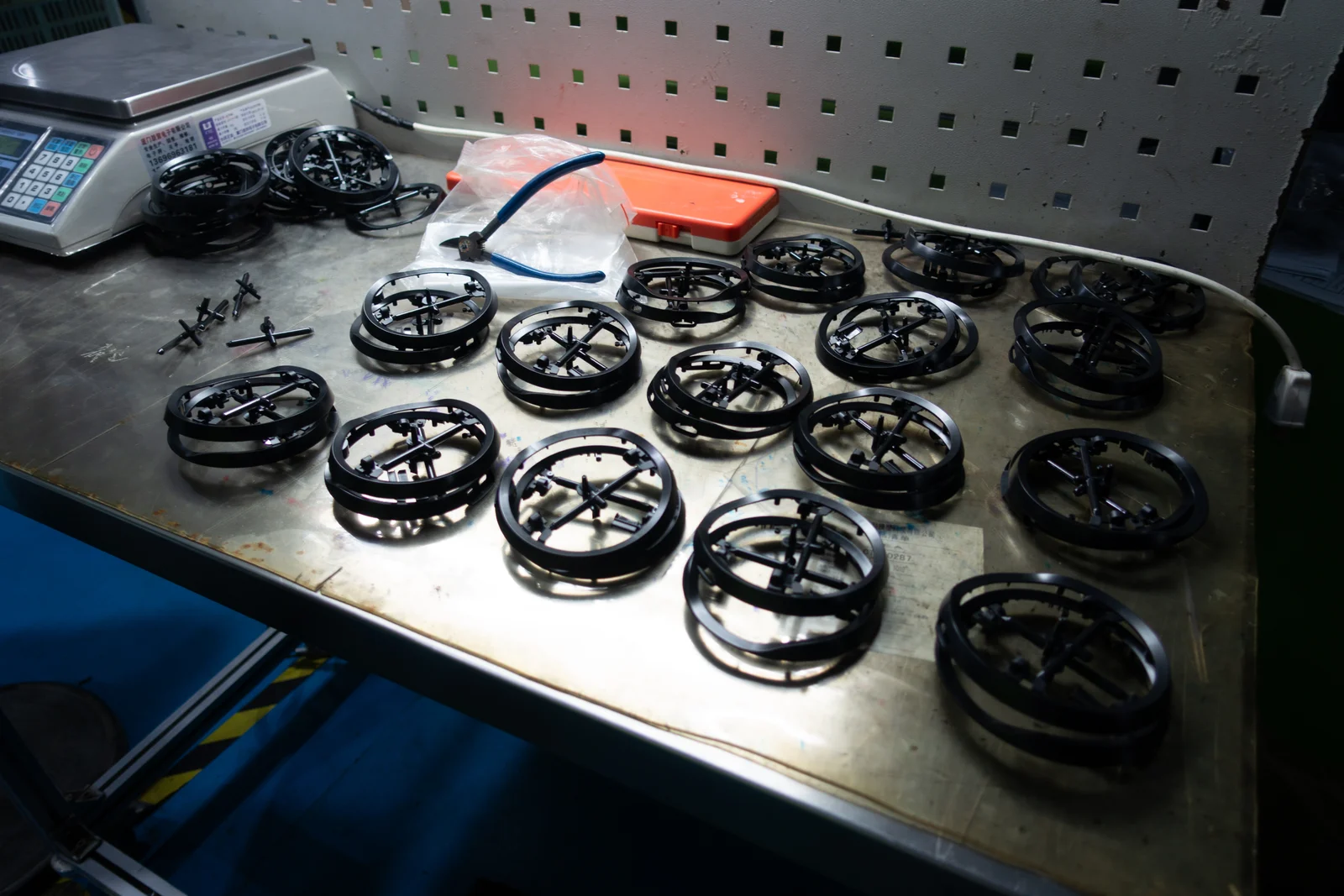 My press-side QC station for qualifying trial parts.