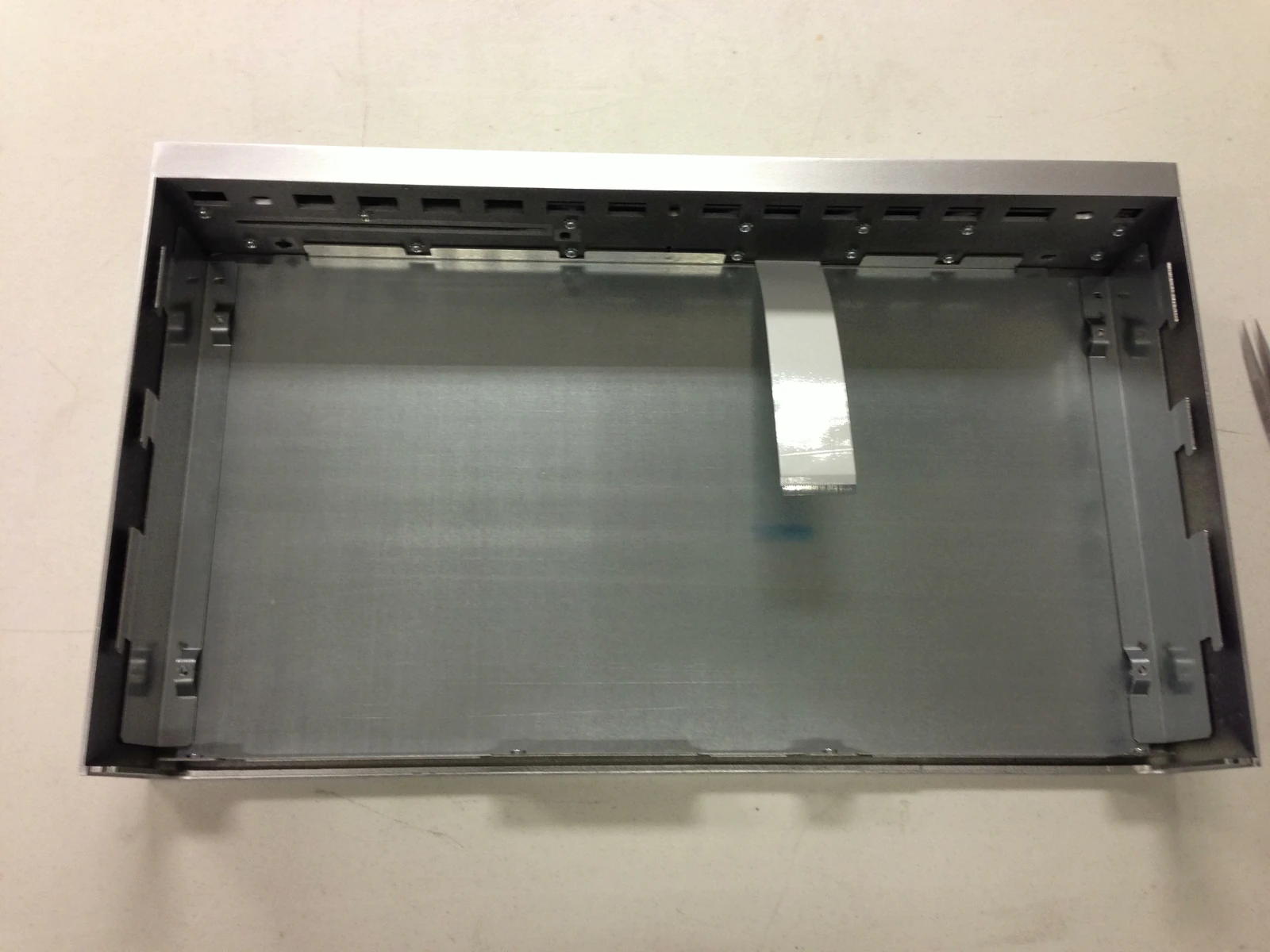 Interior of the cover with metal reinforcement fitted
